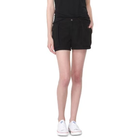 Converse One Star Linen/Cotton Blend Roni Shorts - Black, Size: 12 - Picture 1 of 7